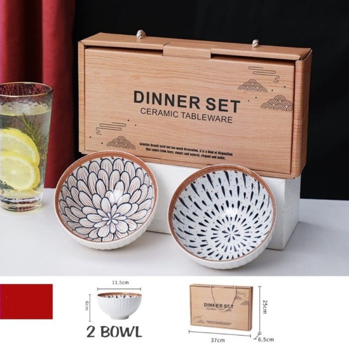 

[[BEST]]Terlaris Japanese Hampers Wedding Gift Bowl Set | Hampers Gift Kado - 2 Bowl