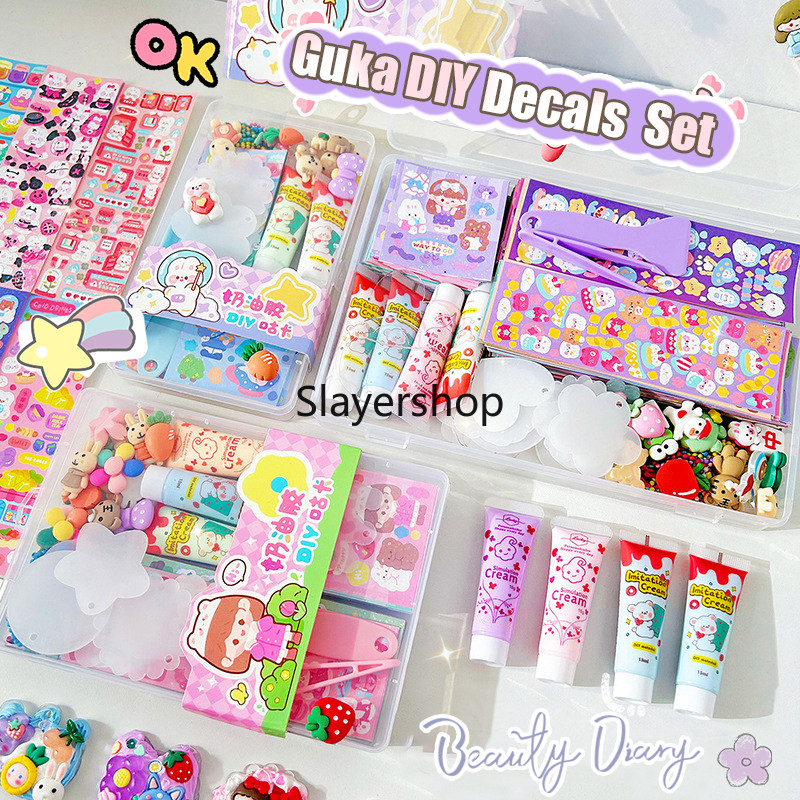 

Kotak Indah Kartun Cream Gum Stiker Bahan Kartu Guka Siswa Deco DIY Decals Aksesoris Set Murah Berkualitas