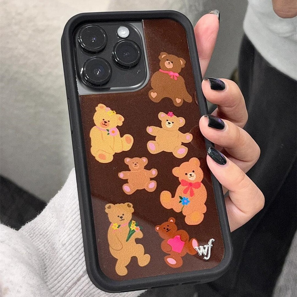 º Wildflower WF BLACKPINK ROSE Bear-y Cute Soft Acrylic Case Cover iPhone 12 15 14 Plus 13 Pro 15 16