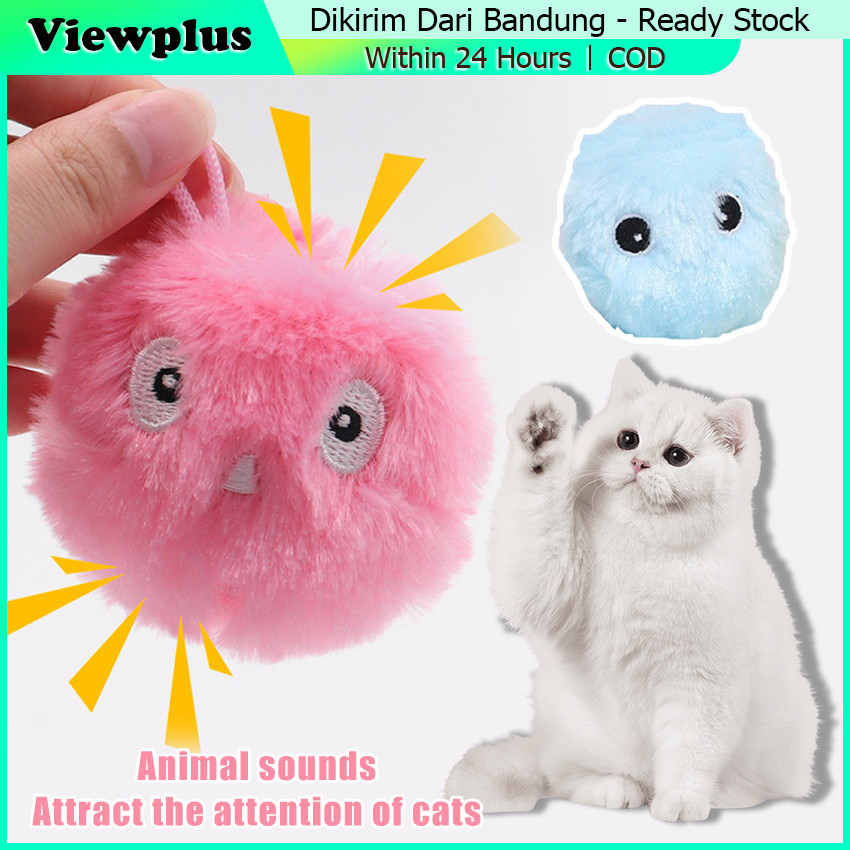 Worry Pet Stress - Animal Sounds Ball Mainan Bola untuk Kucing Bersuara Binatang + Dapat Diisi Catni