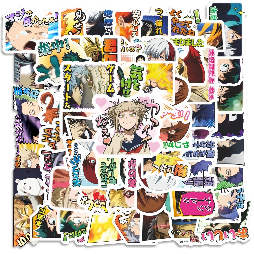 

COD 50 Pcs Stiker My Hero Academia Japan Anime V8 Lucu Anti Air Untuk Dekorasi Notebook Sepeda Skateboard Handphone