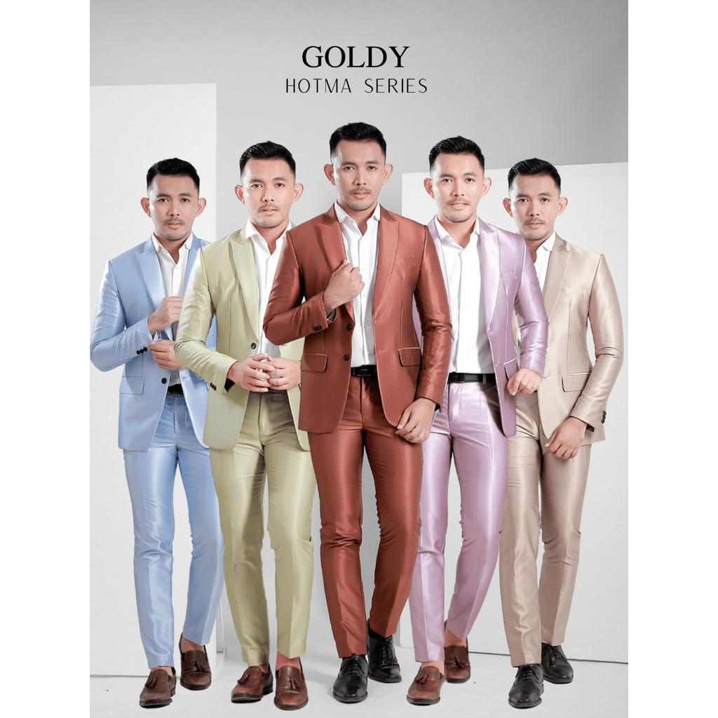 Goldy - Setelan Jas Celana Pria - New Hotma Series - Jas Pengantin - Setelan Jas Pengantin Pria