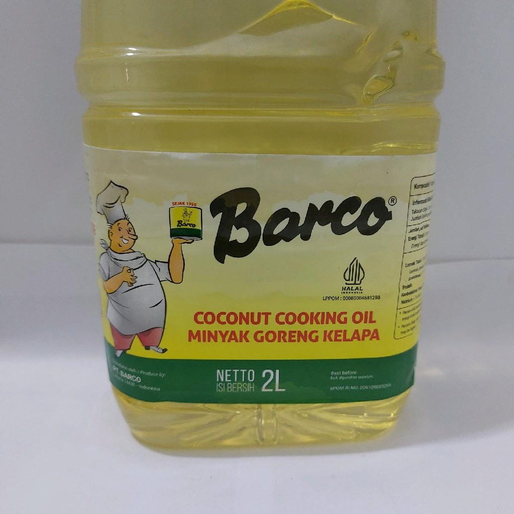 

Minyak goreng kelapa BARCO BOTOL 2 LITER.coconut oil Bahan Masakan