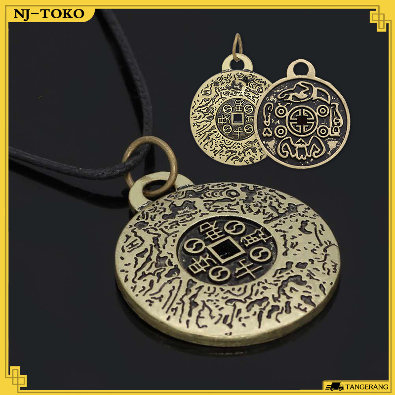 Kalung Amulet Kekayaan Paduan Seng Kalung Amulet Keberuntungan Kalung Hoki China Kalung Jimat Keberu