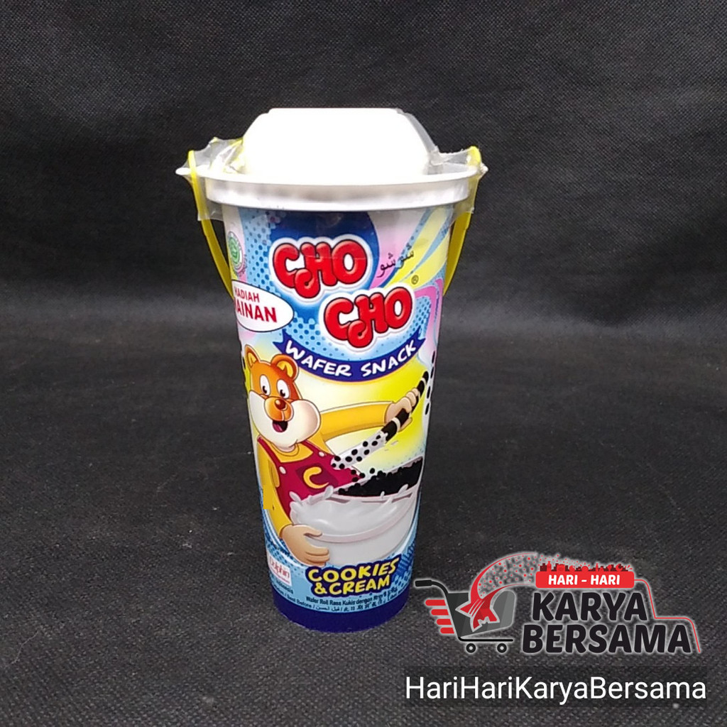 

MAKANAN RINGAN CHO CHO WAFER SNACK COOKIES & CREAM 29GR