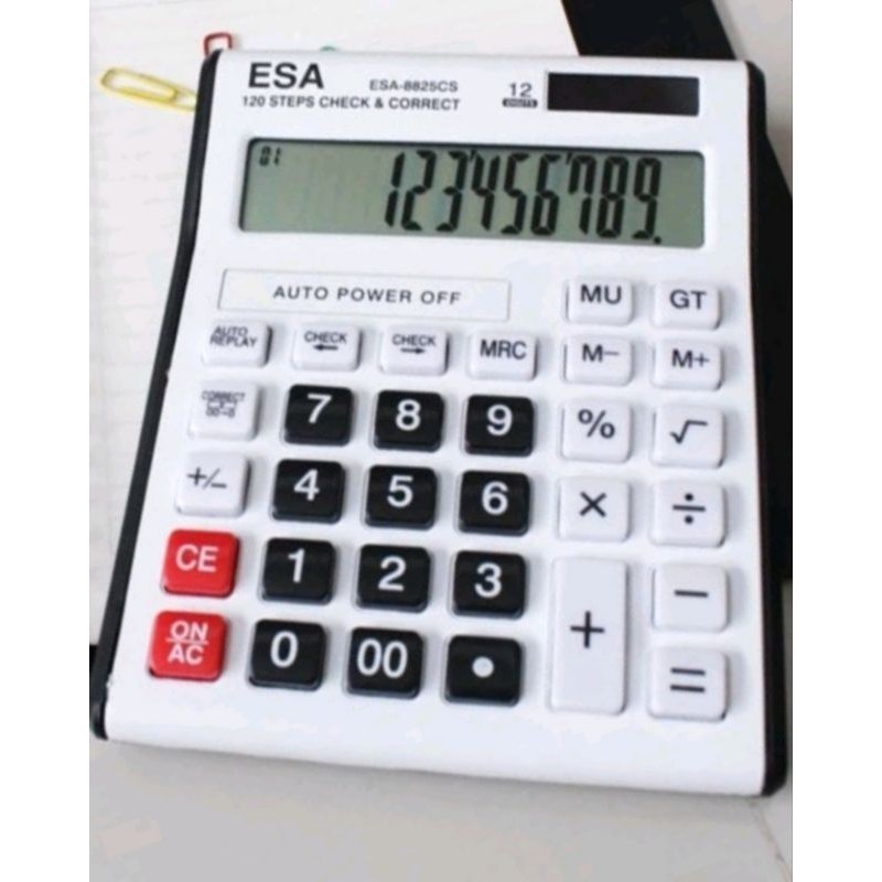 

COD KALKULATOR ESA ORIGINAL 8825CS CHEK/KALKULATOR 120 STEP 12 DIGIT CORRECT