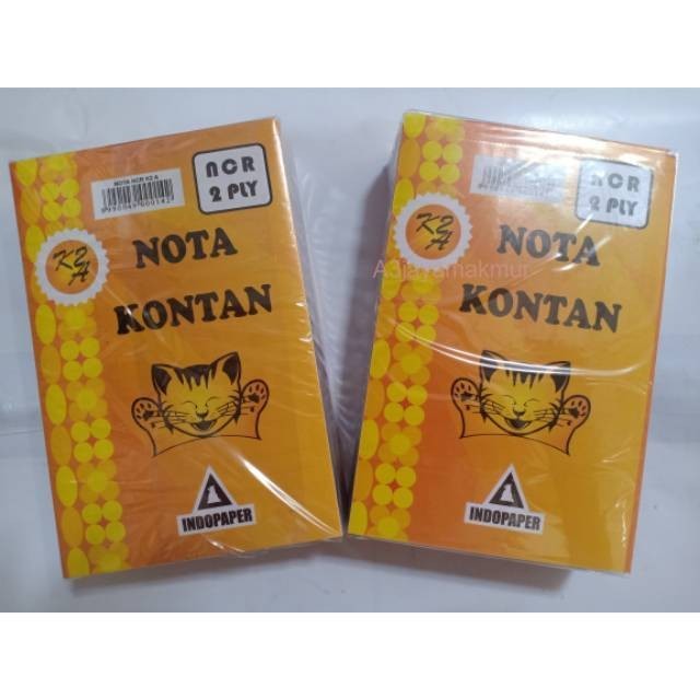 

Nota NCR 2PLY INDOPAPER ZAPIE,nota 2 play pack isi 10 ,nota grost,nota murah