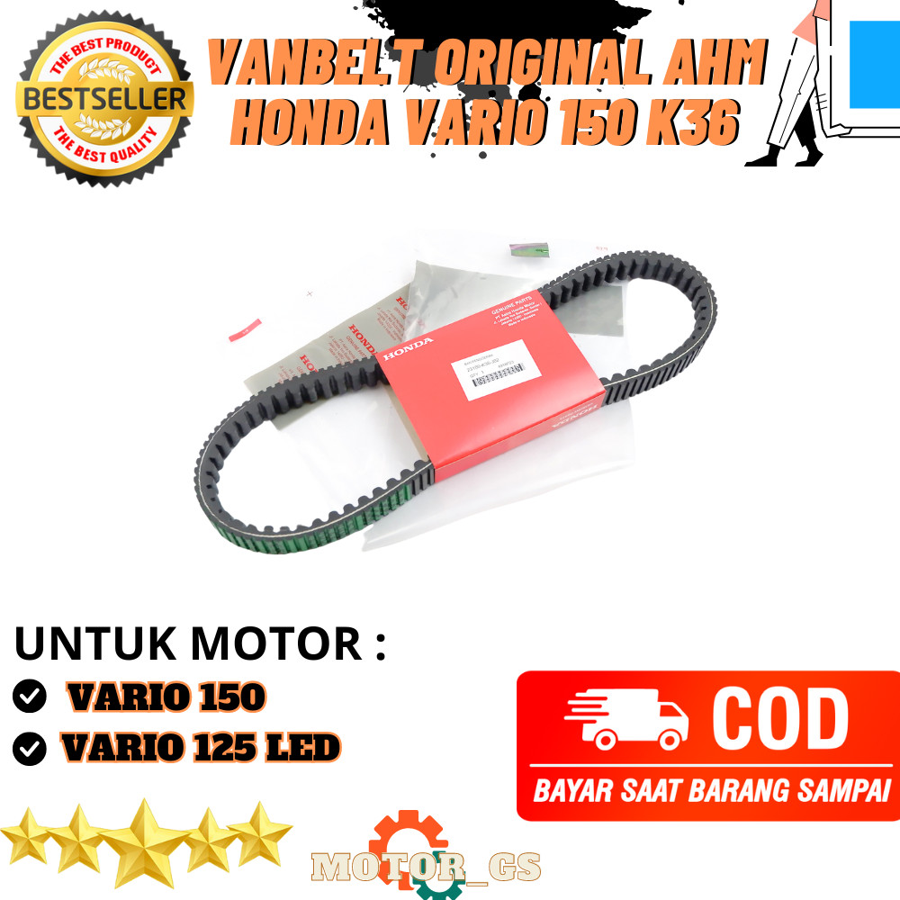 Vanbelt Original AHM Honda Vario 150 / V-Belt Set ORI Motor Vario 125 LED - K36