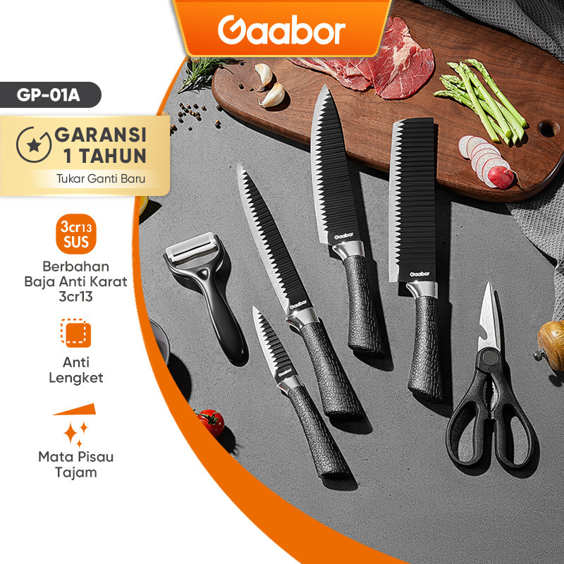 Gaabor 1 Set Alat Masak Silikon Spatula Set 5pcs Sutil Silikon Alat Masak Serbaguna /GS-01A