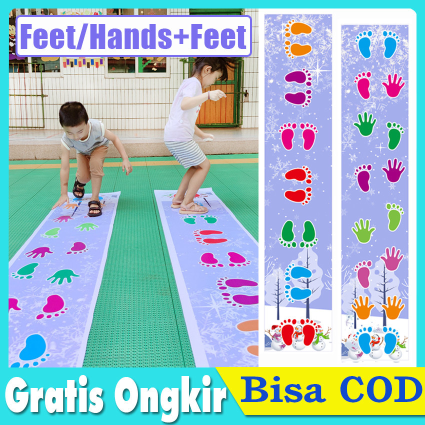 Mainan Engklek Karpet Playmat Mainan Edukasi Jejak Kaki Tangan Motorik Anak Bahan Banner