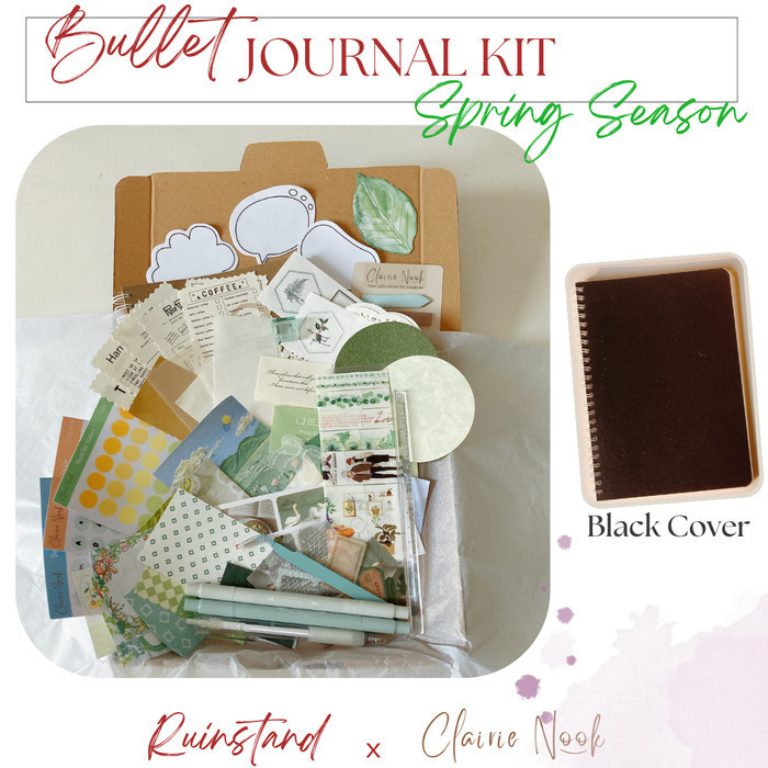 

Bullet Journal Kit 4 Seasons - Jurnal Kit - Scrapbook Kit Clairie Nook - Spring - Kraft, Blank