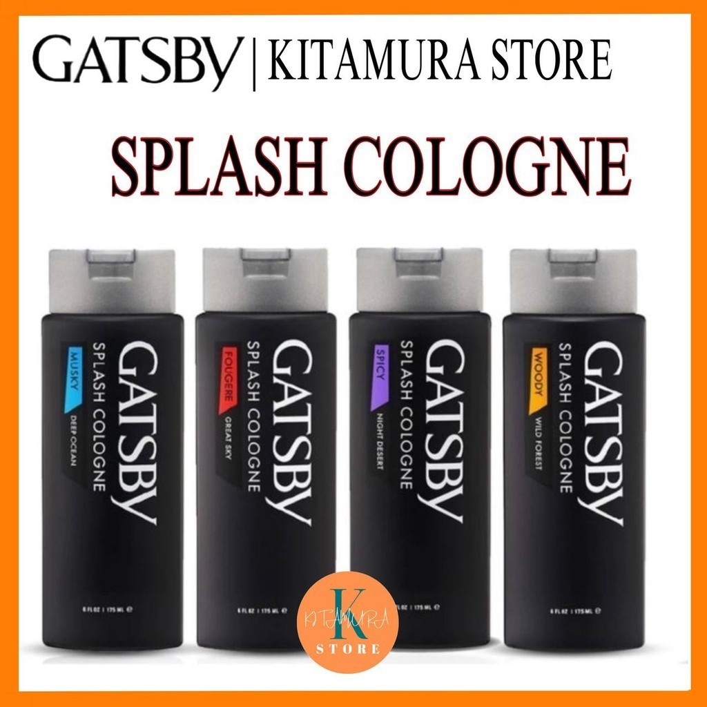 GATSBY Splash Cologne 175 ml Parfum Pria Tahan Lama Minyak Wangi