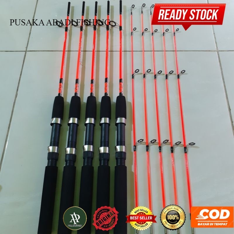Joran pancing mewah - Joran pancing fiber siap pake