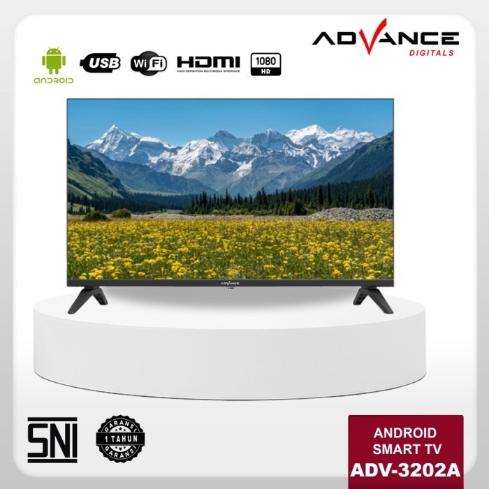 DVANCE LED TV 32 INCH ADV 3203 A SMART TV FRAME LESS / Android Smart TV Advance 32" inch ADV 3203A T