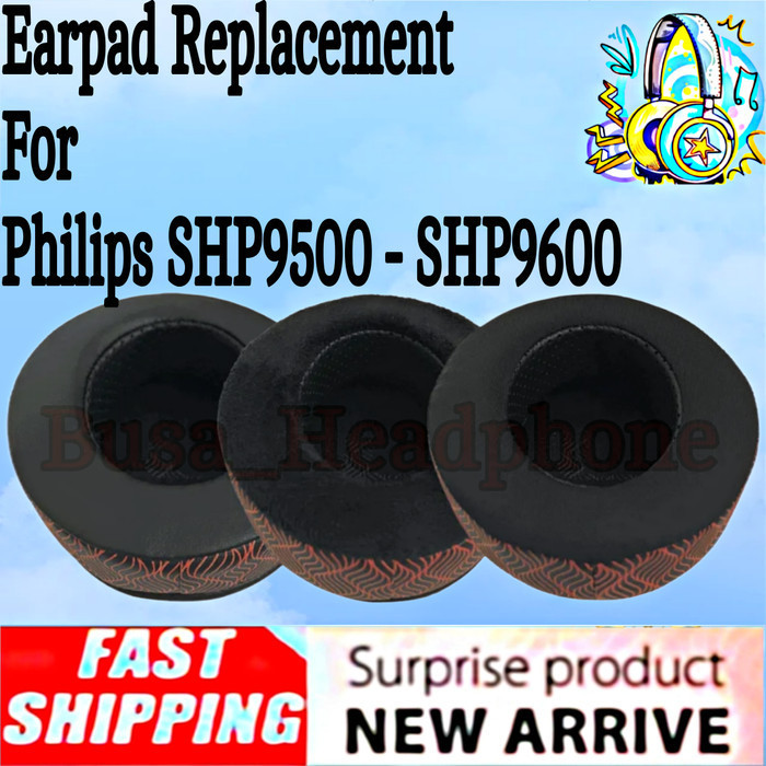 Sepasang Earpad Busa Headphones Philips SHP9500 SHP9600 SHP 9500 9600