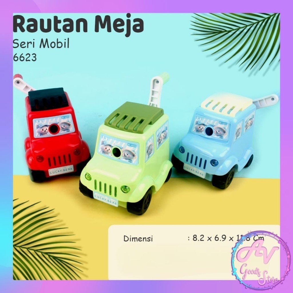

Rautan Meja Mobil 6623 / Serutan Meja Putar Duduk Fancy / Rautan Pensil