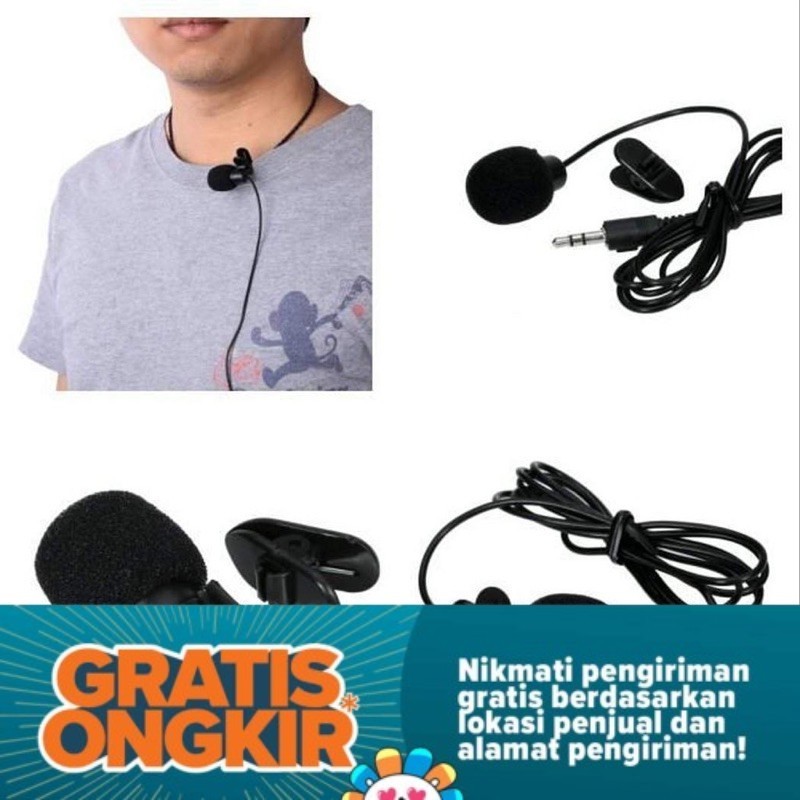 GRATIS ONGKIR BELI 1 GRATIS 1 MIC CLIP ON TIKTOK / YOUTUBER PORT 3.5 MM mic kabel original suara jer