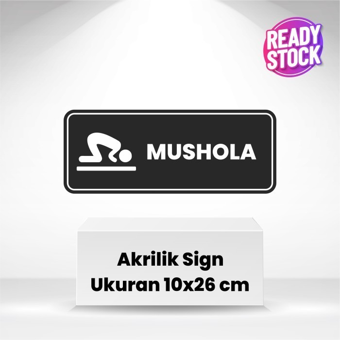 Akrilik sign mushola / Papan Tanda Mushola