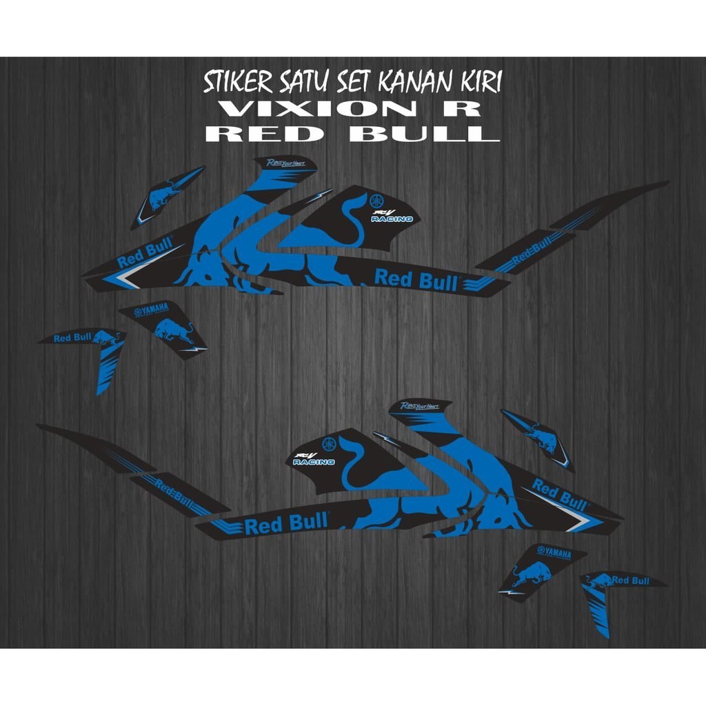 striping stiker decal vixion r/all new redbull
