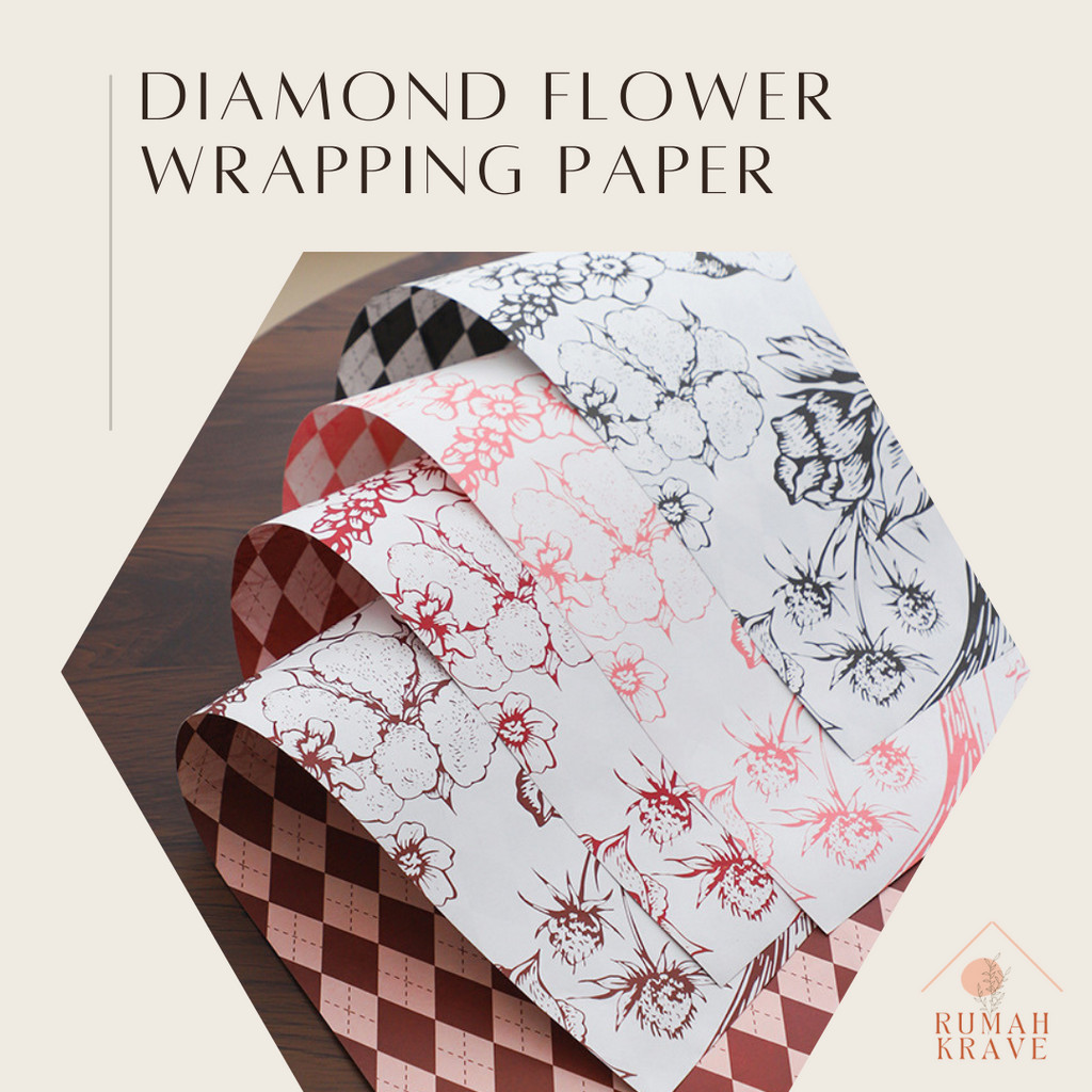 

RUMAH KRAVE - Diamond Flower Wrapping Paper Kertas Buket Bunga