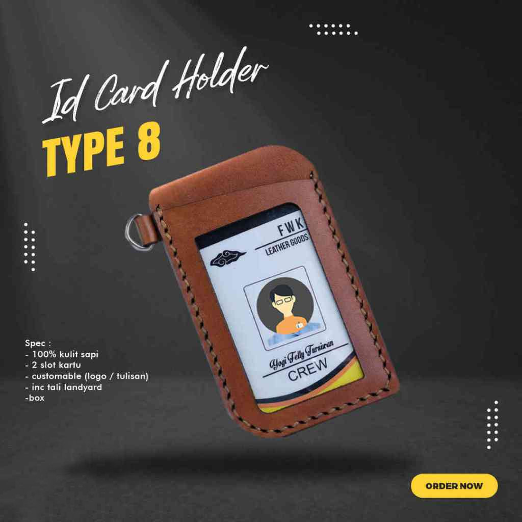 

Name Tag Kulit - ID Card Holder Type 8