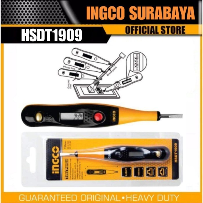 INGCO HSDT1909 TESPEN DIGITAL AC DC TEST PEN TASPEN TES PEN