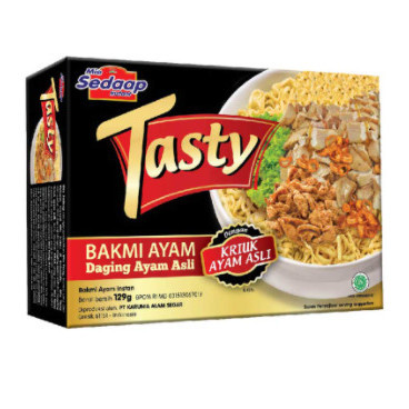 Mie sedap tasty rasa bakmie ayam mie instan  129gr /12 Box /1karton