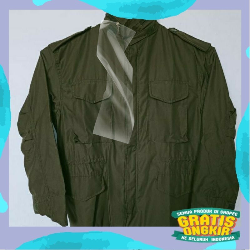 Jaket Tentara Model Klasik Korea Army Field Jacket 80's - Jaket Hijau PDL Jumbo/ Prambowo