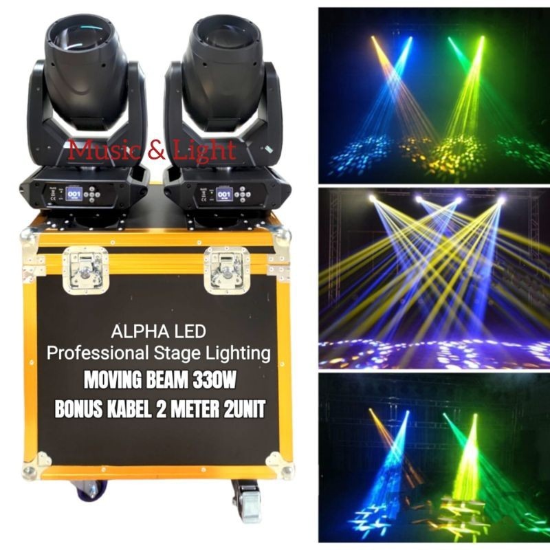 Moving beam 330 watt Full color Prisma 2unit Free Hardcase Lampu beam panggung 330w / lampu beam 330watt lampu panggung