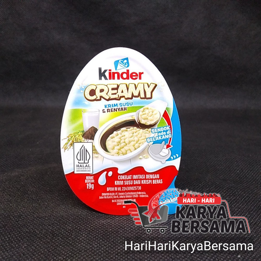 

MAKANAN RINGAN KINDER CREAMY KRIM SUSU DAN RENYAH 19GR