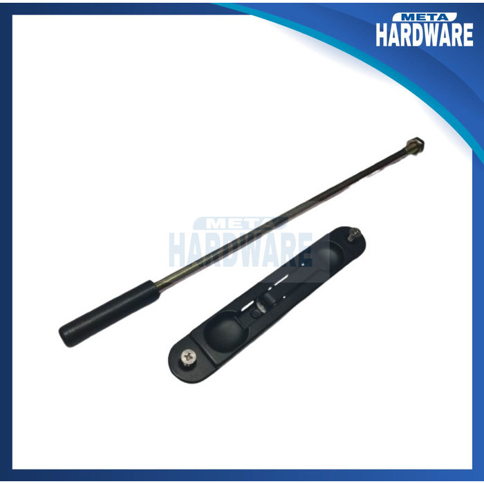 Flush Bolt Dekkson 508 Oval Grendel Slot Tanam Pintu Swing Hitam