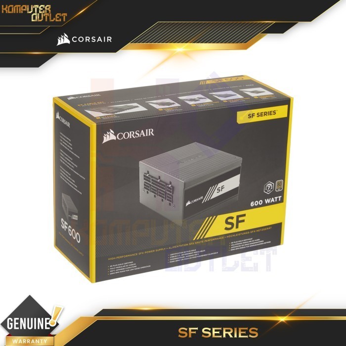 CORSAIR PSU 600 WATT SF SERIES 80+ PLATINUM FULL MODULAR SF600