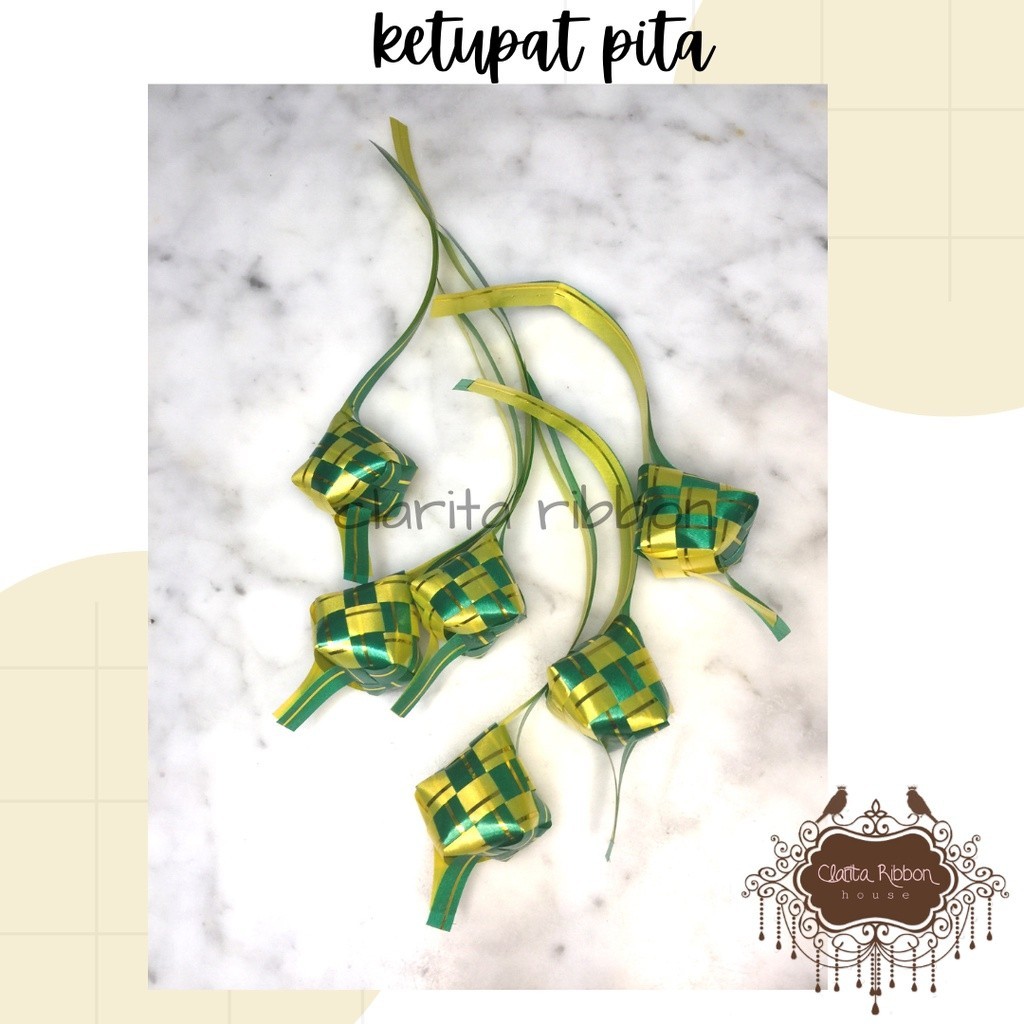 Ketupat Pita/ Hiasan Lebaran / Ketupat Pita Satin