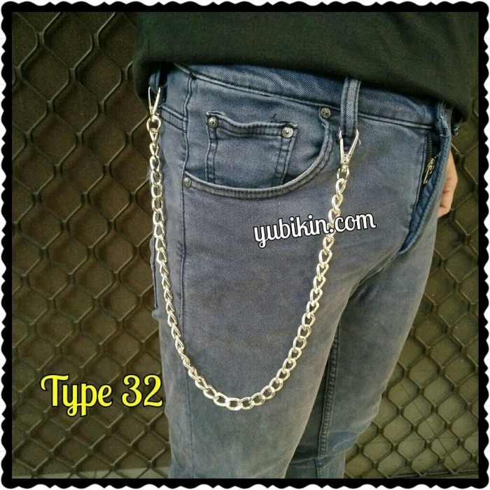 

[elizaaa_08] BEST SELLER Rantai Dompet Celana Aksesoris Fashion Aluminium 11x17mm Warna Silver