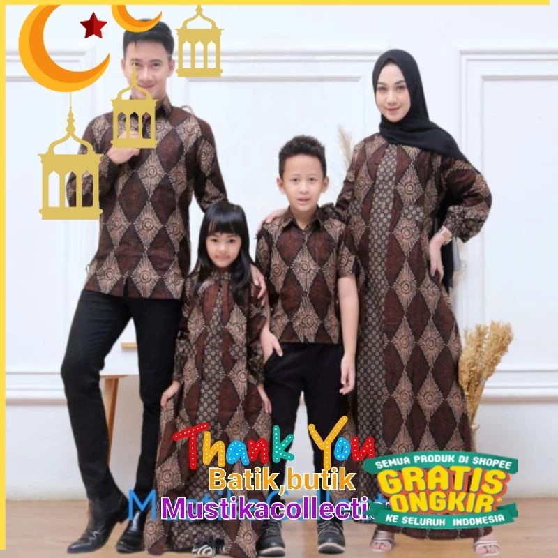 BAJU BATIK KELUARGA FAMILI,GAMIS-BATIK-MUSLIM-Mustikacollection/ anak kecil tanggung sd smp