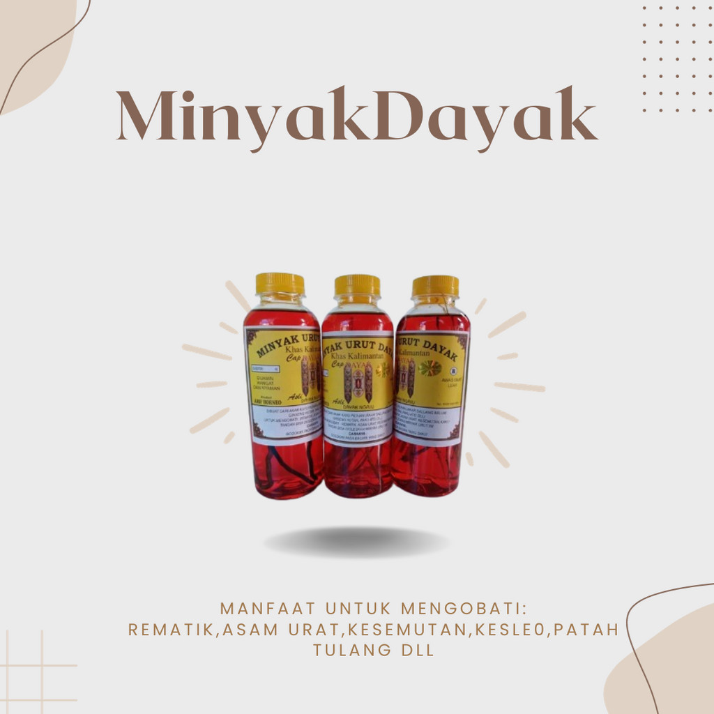 

Minyak Dayak, Membantu mengobati penyakit rematik,asam urat dll
