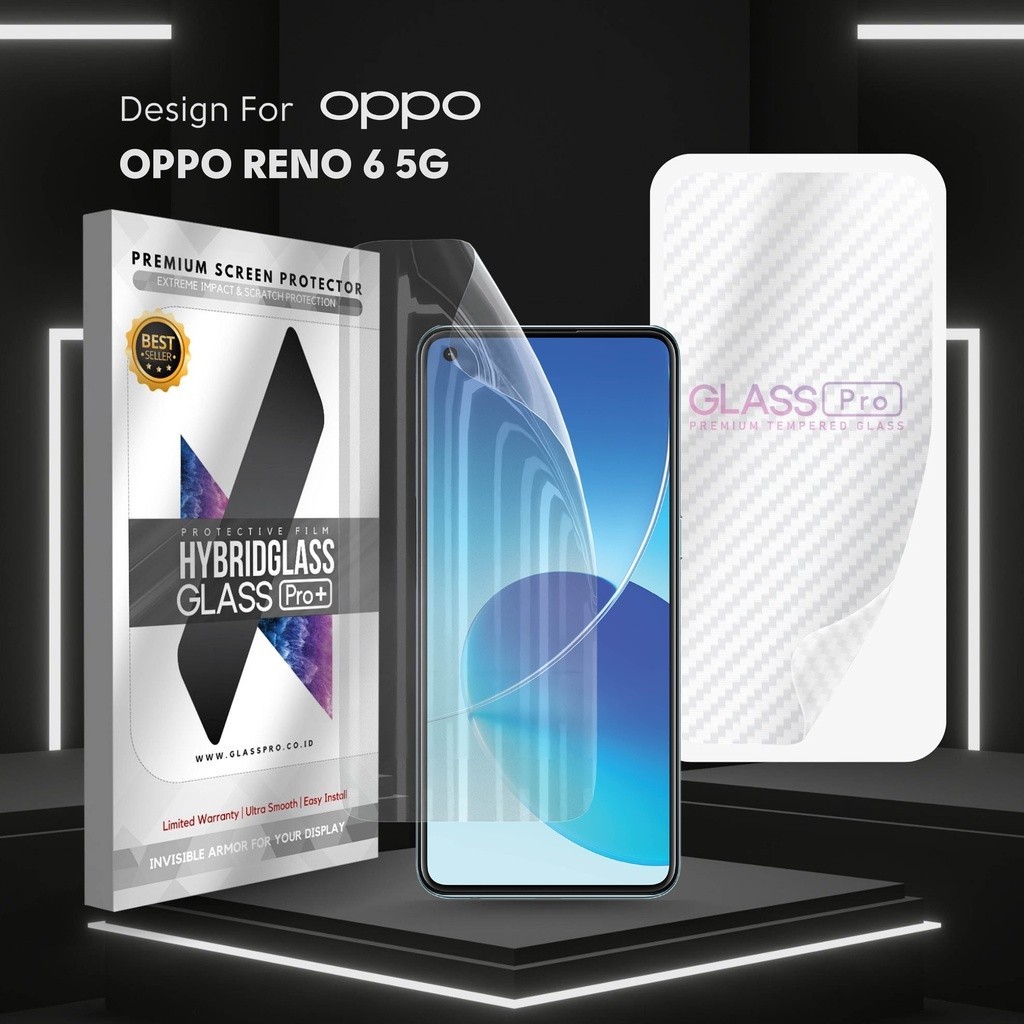 Hybrid Glass Premium Anti Gores Hydrogel Oppo Reno 6 5G Full Cover Screen Protector Glass Pro Not Te