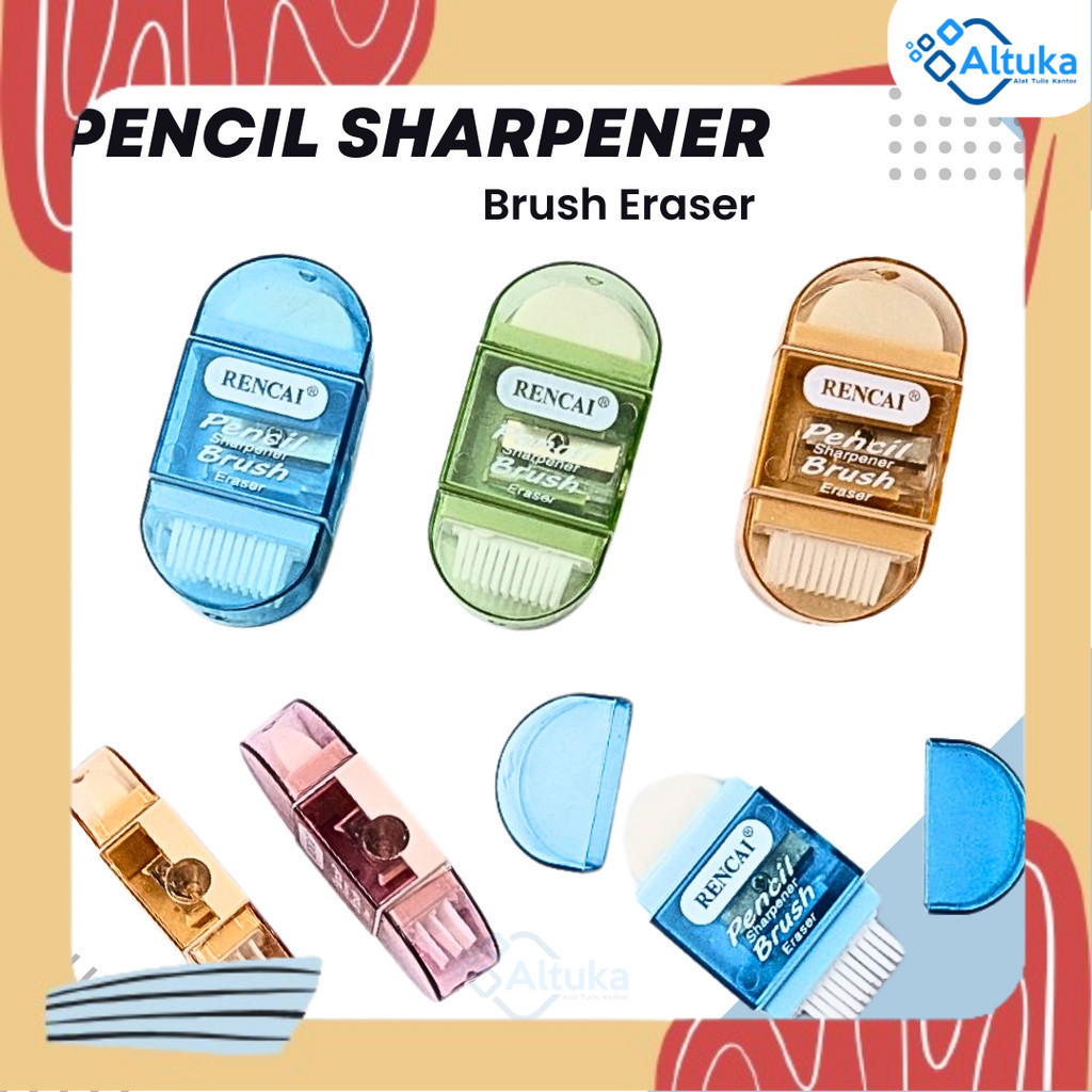 

Penghapus Pensil Shaperner Brush / Pencil Sharpener Brush Erasher Rencai RC-8123