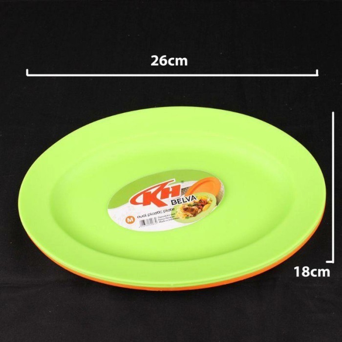 (1 Lusin) Piring Oval Belva Plastik 10 inch KH