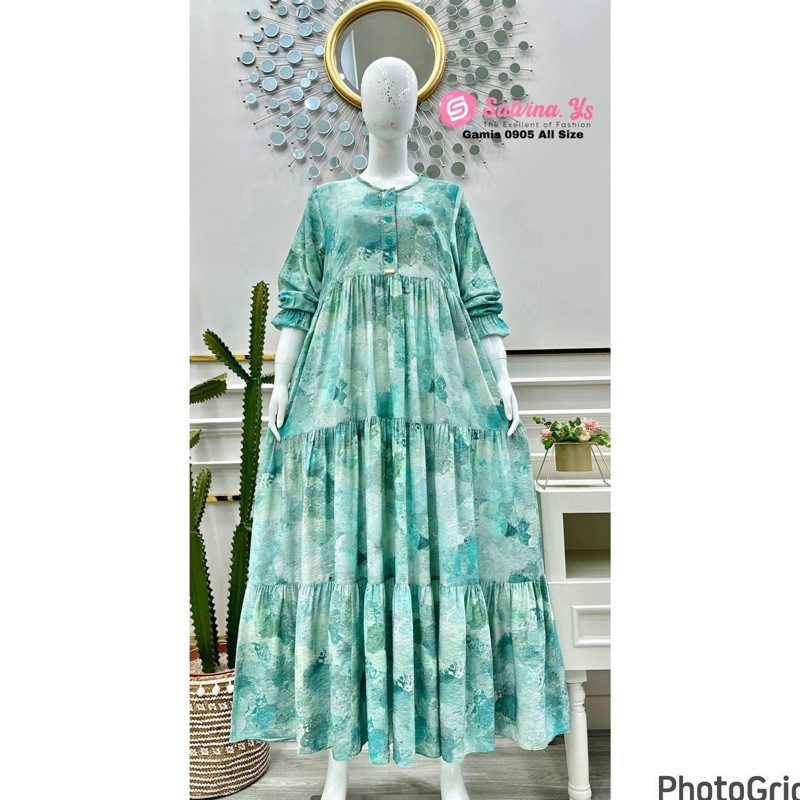 Salvina Midi dan Gamis Crespo Printing