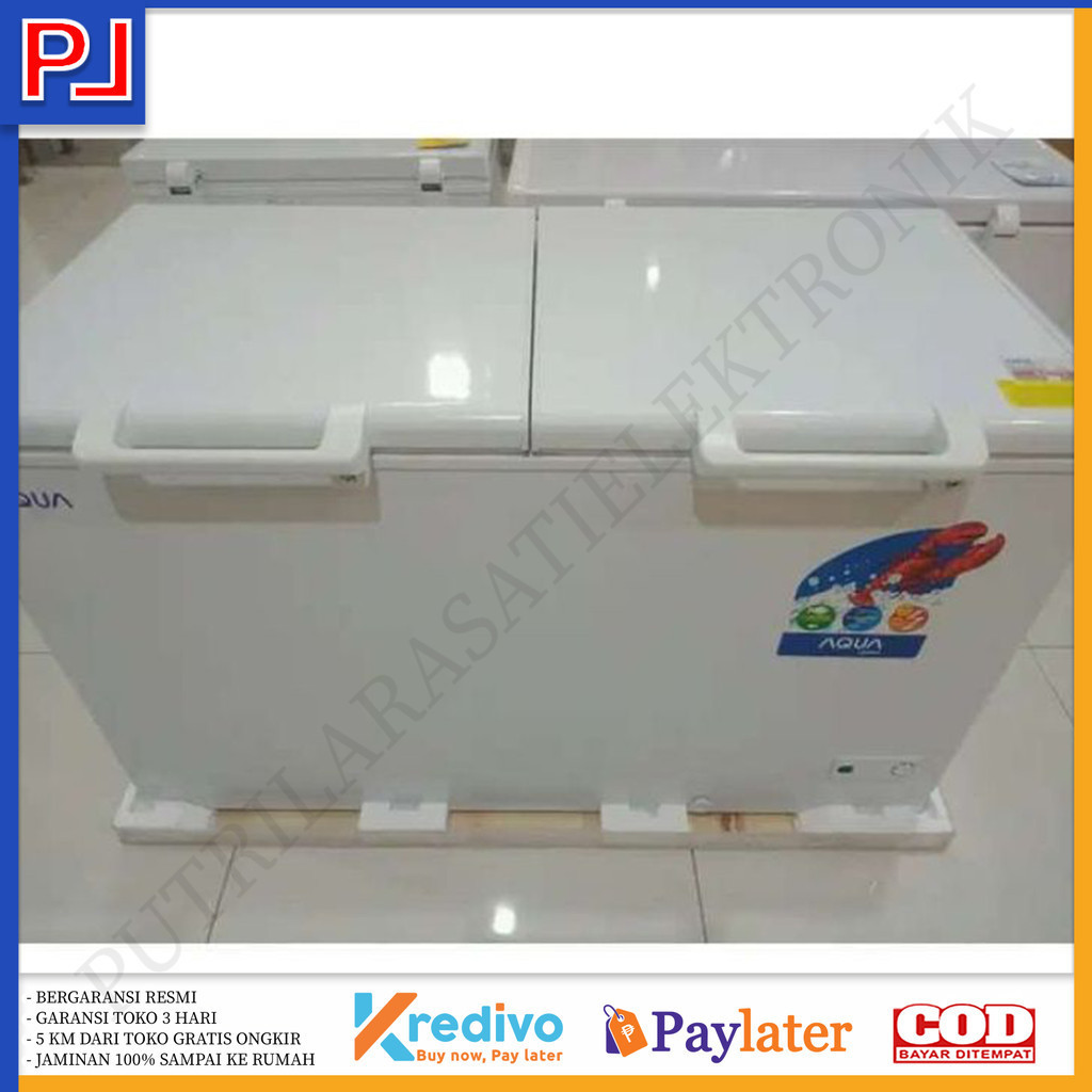 Chest Freezer Box AQUA 429 liter Lemari Pembeku AQF 450 EC Kapasitas Besar