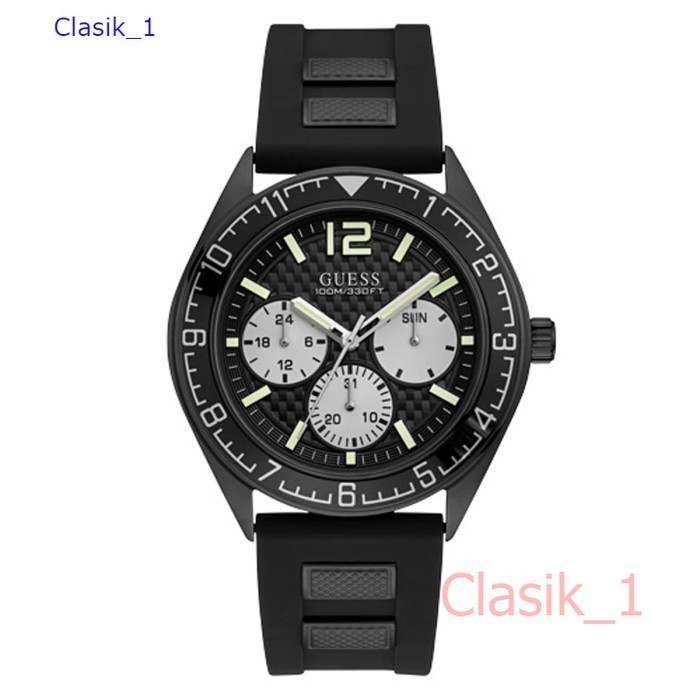 Original 100% GUESS W1167G2 Pacific - Jam Tangan Pria - Hitam