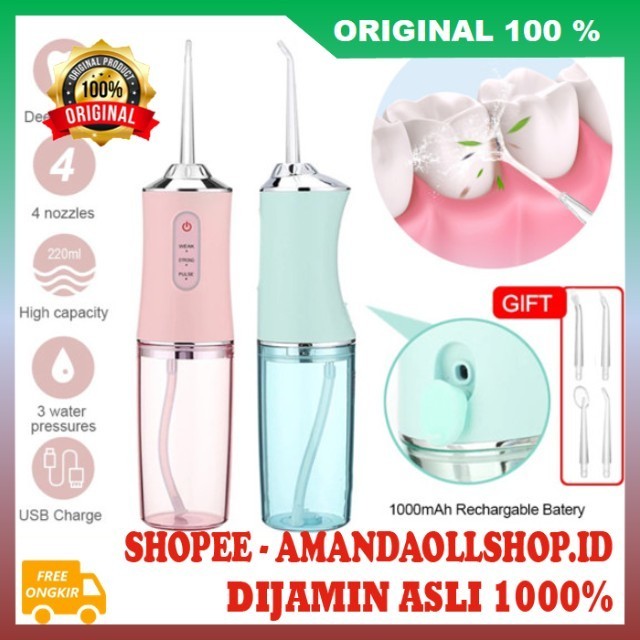 Dental Irigator Portable Semprotan Pembersih Gigi Flushing Portable 100% ASLI