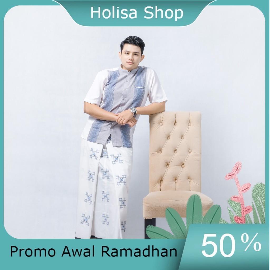 Promo Awal Ramadhan Sarung KETJUBUNG PLATINUM SPP (Songket Pancingan Polos) Putih - SPPP 03