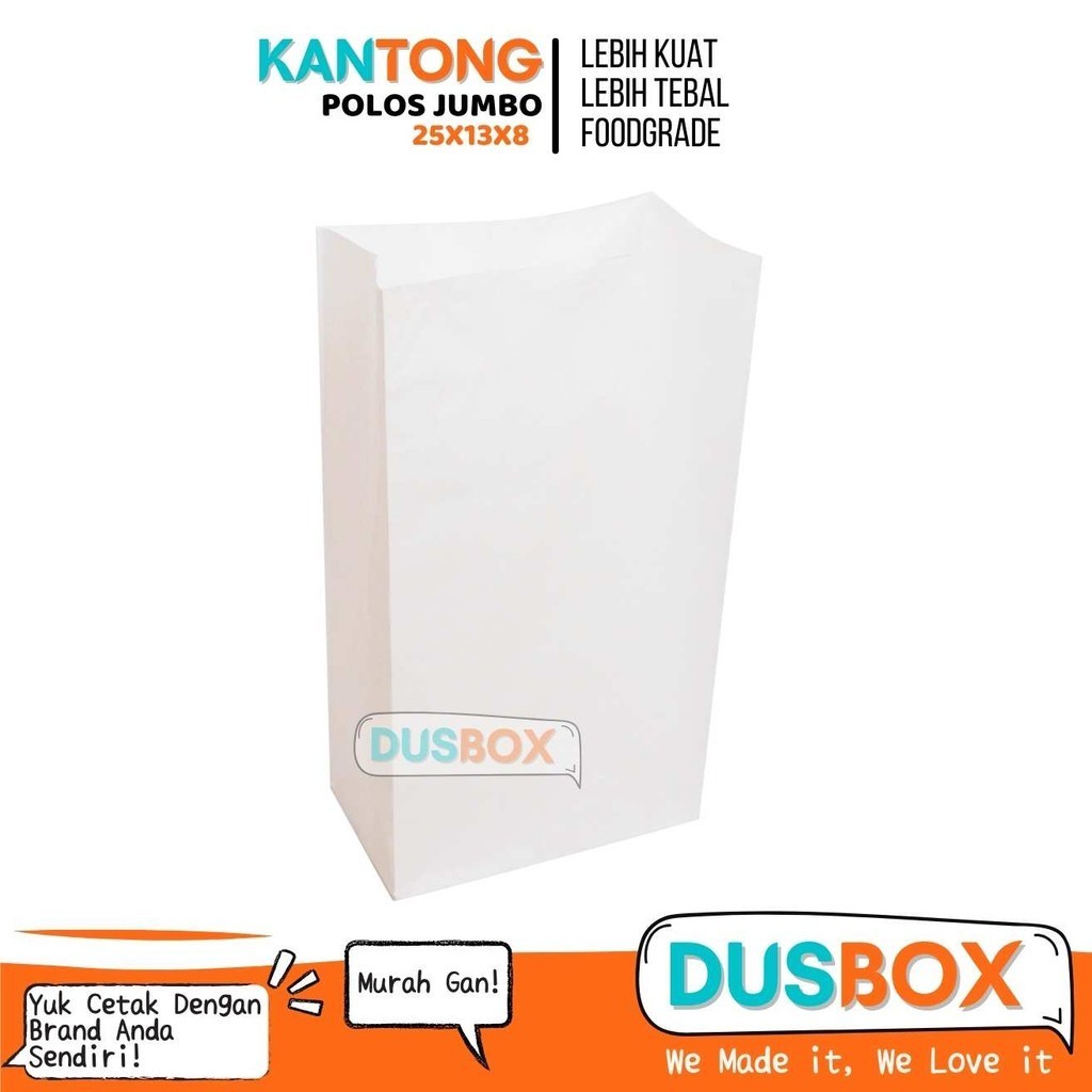 Kantong kertas polos / Kantong Roti Polos / Kantong kertas Makanan / Paperbag Polos / Kantong Goreng
