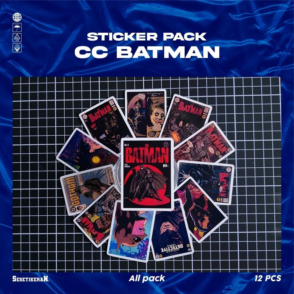 

COD✨ Sesetikeran Stiker Pack Poster Cover Comic Batman Vintage Lucu Colorfull Keren Untuk Koper Laptop Skateboard