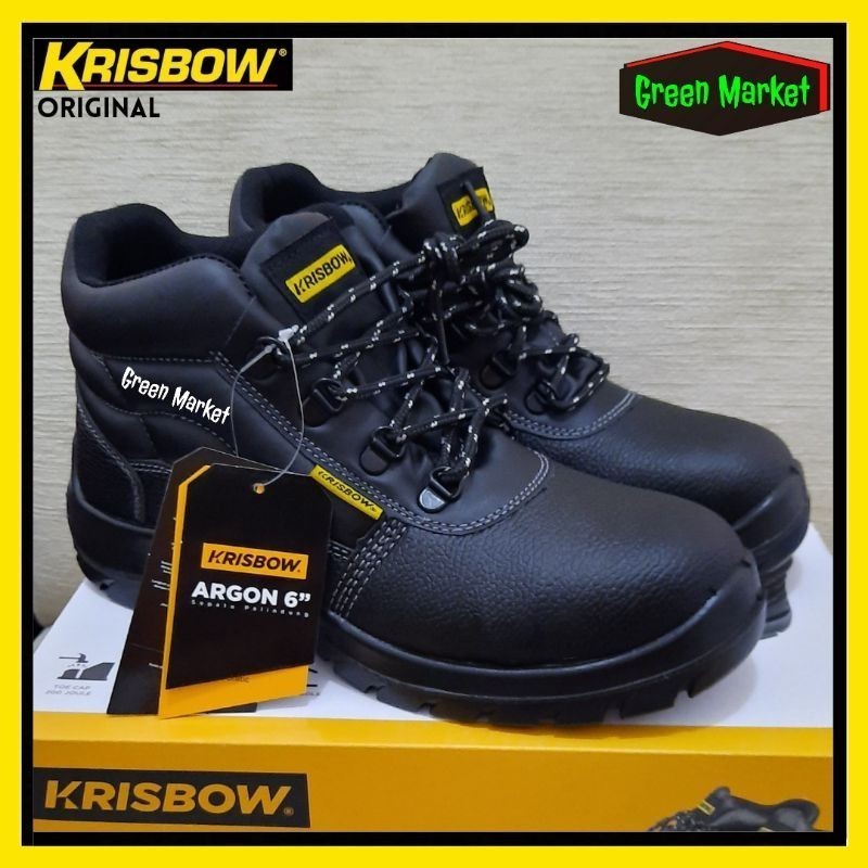 PROMO Promo Ramadhan Sale Sepatu Safety Krisbow ARGON 6" || Safety Shoes Krisbow ARGON 6" || Sepatu Safety ARGON pengganti Arrow 6"