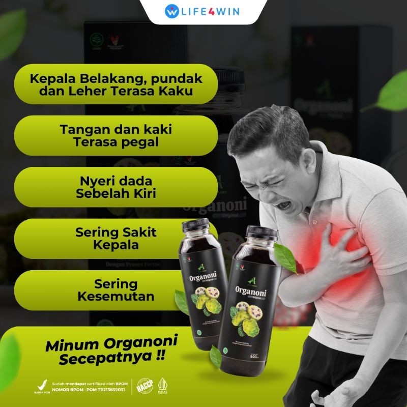 

ORGANONI ORIGINAL 500ML, UNTUK KOLESTETOL,ASAMURAT,DARAH TINGGI,AUTO IMUN