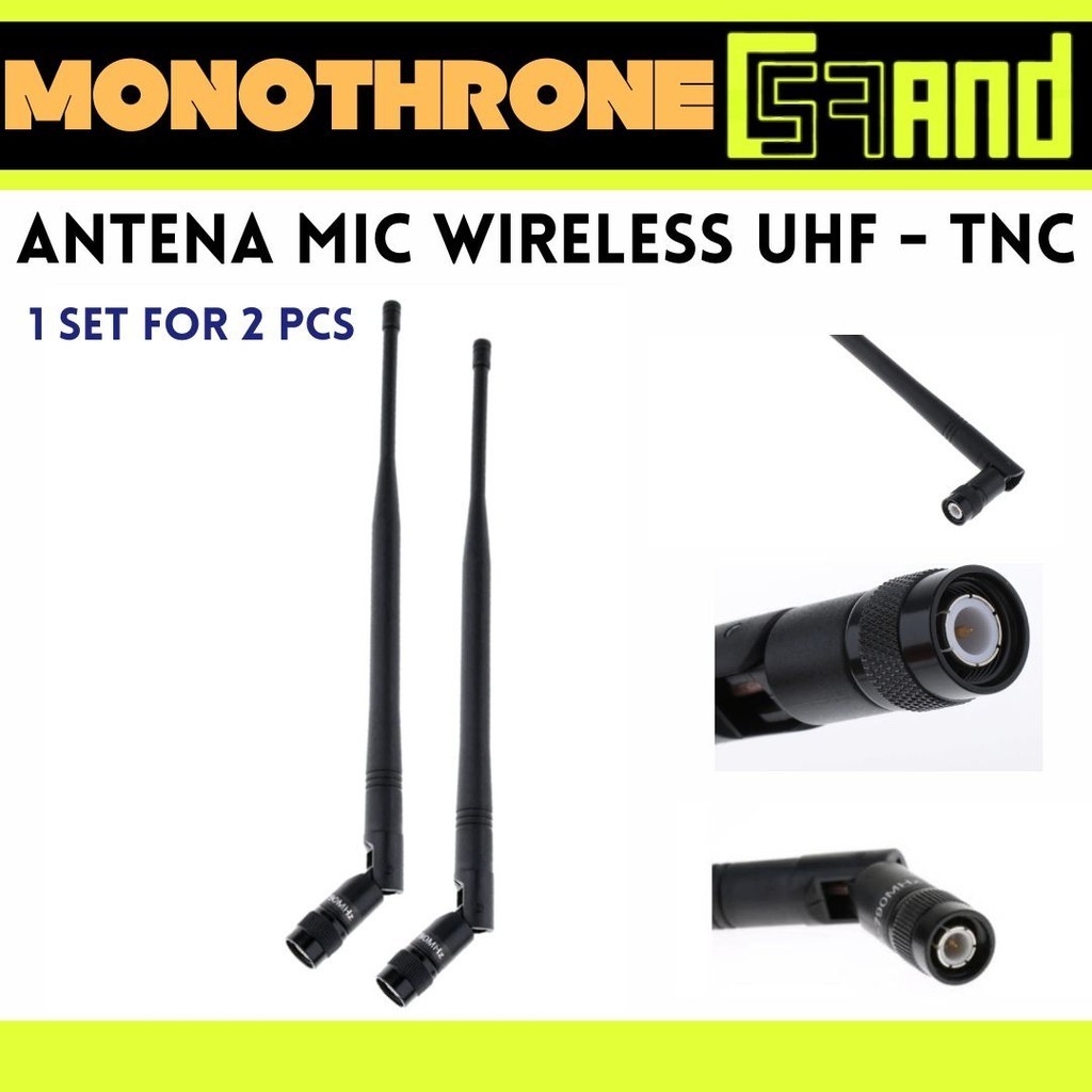 Antena Microphone Mic Wireless UHF TNC Sinyal Konektor Antena Nirkabel