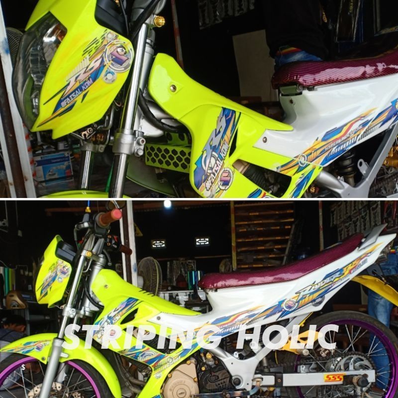 STRIPING SATRIA FU BARONG ENGKEL TRANSPARAN